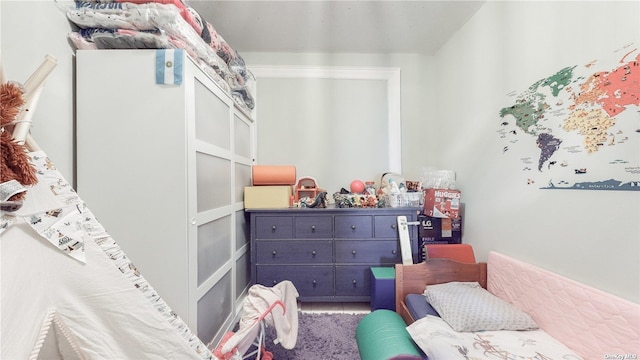 bedroom with carpet floors