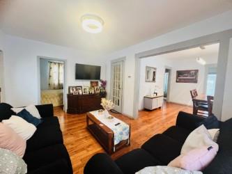 living room featuring light wood-type flooring