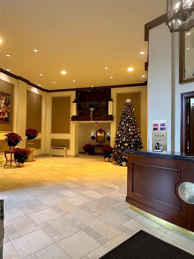 2 Bay Club Dr Unit 11F, Bayside, NY 11360 - welcome area with ornamental molding and recessed lighting