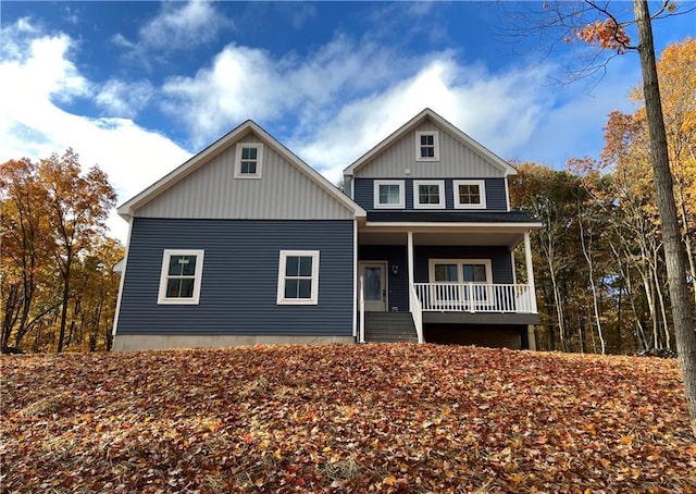 view of front of house featuring covered porch