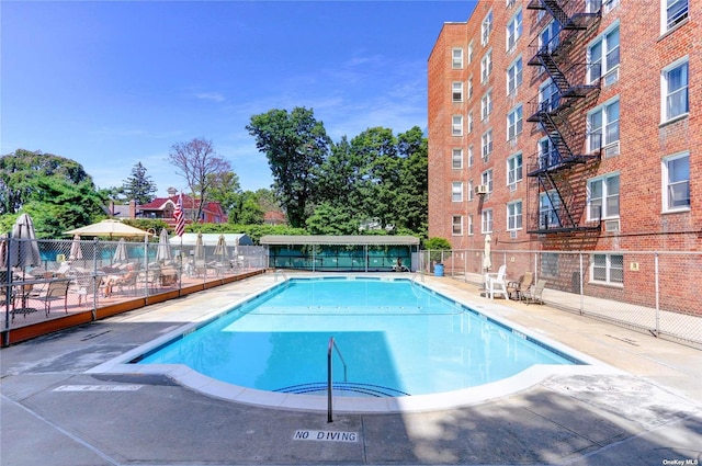 view of pool