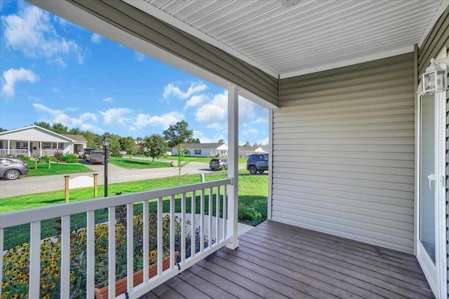 wooden deck with a porch