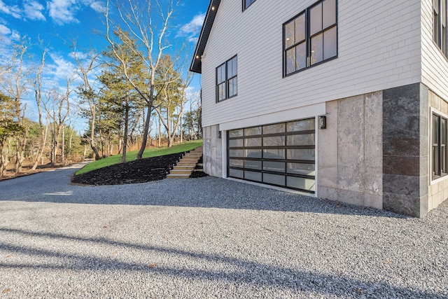 view of home's exterior featuring a garage