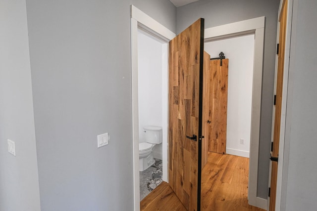 hallway featuring light hardwood / wood-style floors