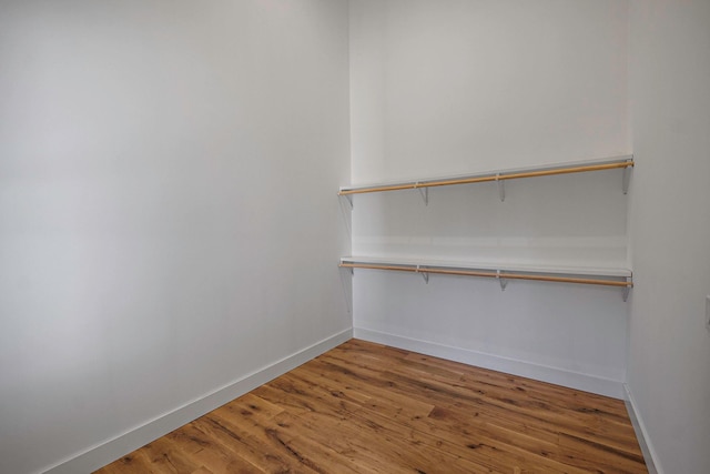 walk in closet featuring hardwood / wood-style floors