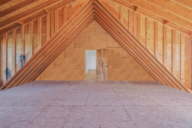 view of attic