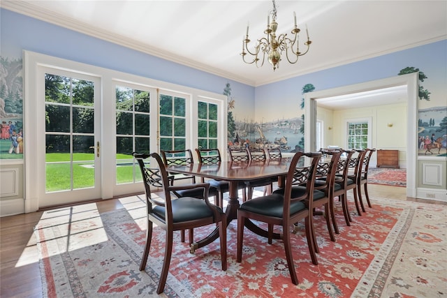 36 Revolutionary Rd, Briarcliff Manor, NY 10510 - dining space featuring a chandelier, crown molding, and light wood finished floors