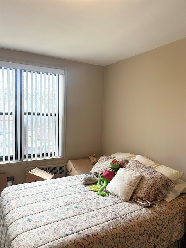 bedroom with radiator