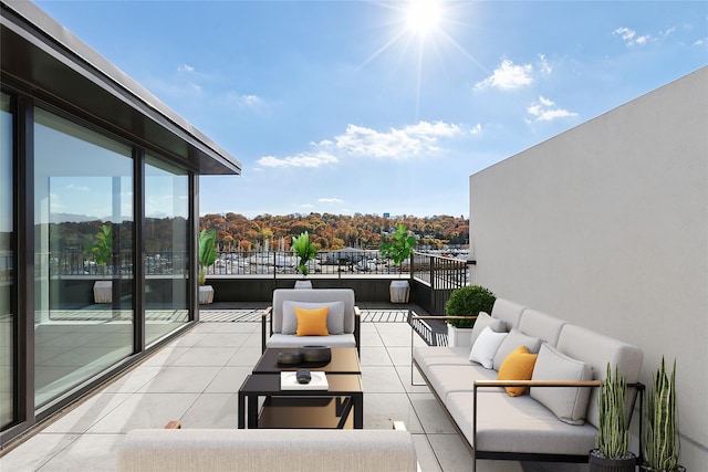 view of patio featuring an outdoor living space