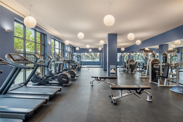 view of exercise room