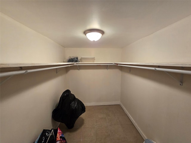 view of walk in closet