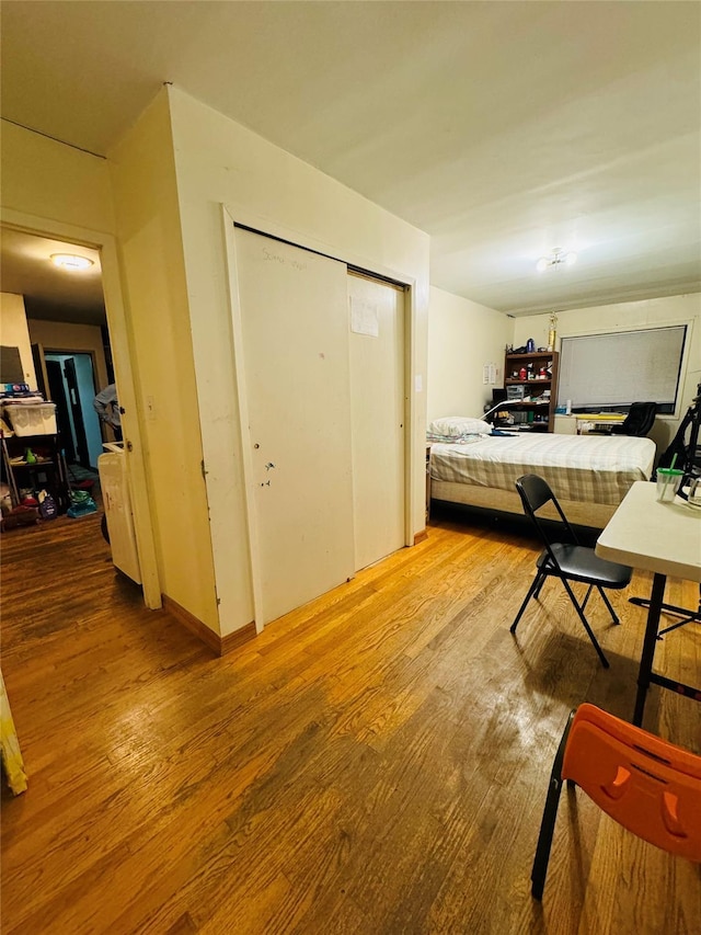 bedroom featuring light hardwood / wood-style floors