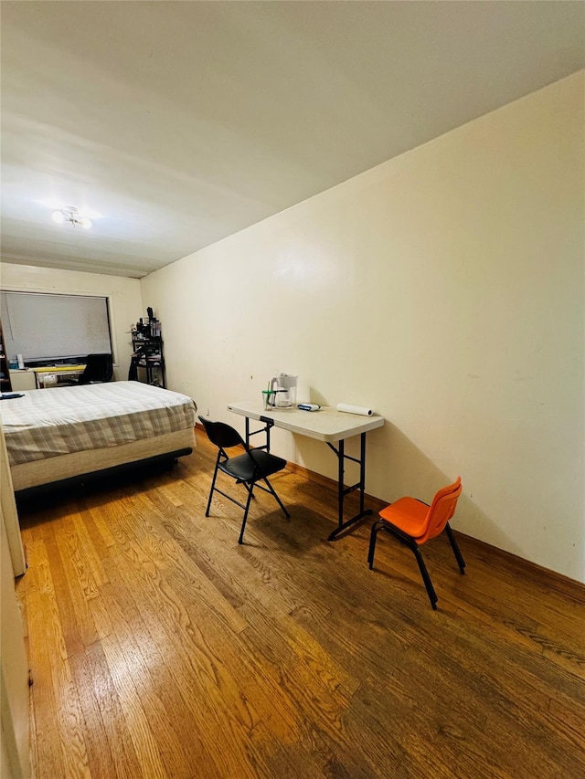 bedroom featuring light hardwood / wood-style flooring