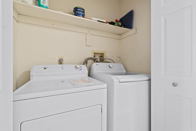 laundry room featuring washer and dryer