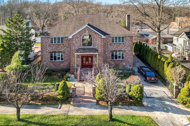 view of front property featuring french doors