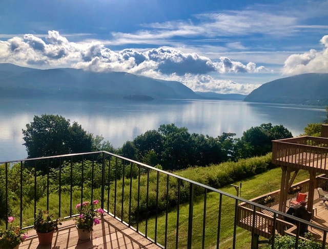 property view of water with a mountain view