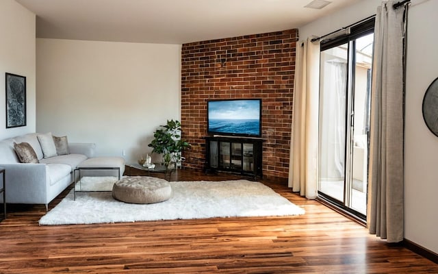 528 Barberry Ln, New Windsor, NY 12553 - living room featuring wood finished floors and a fireplace