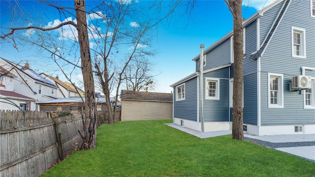 view of yard featuring ac unit