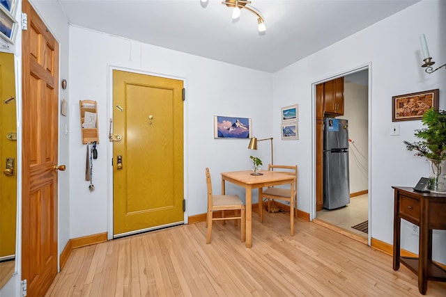 interior space featuring light hardwood / wood-style floors