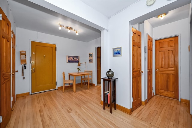 entrance foyer featuring light hardwood / wood-style flooring