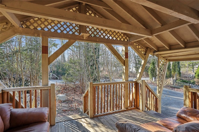 view of wooden terrace