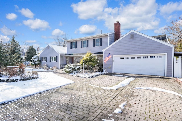 front facade featuring a garage