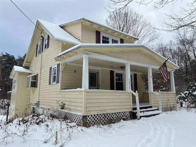 view of front facade with a porch