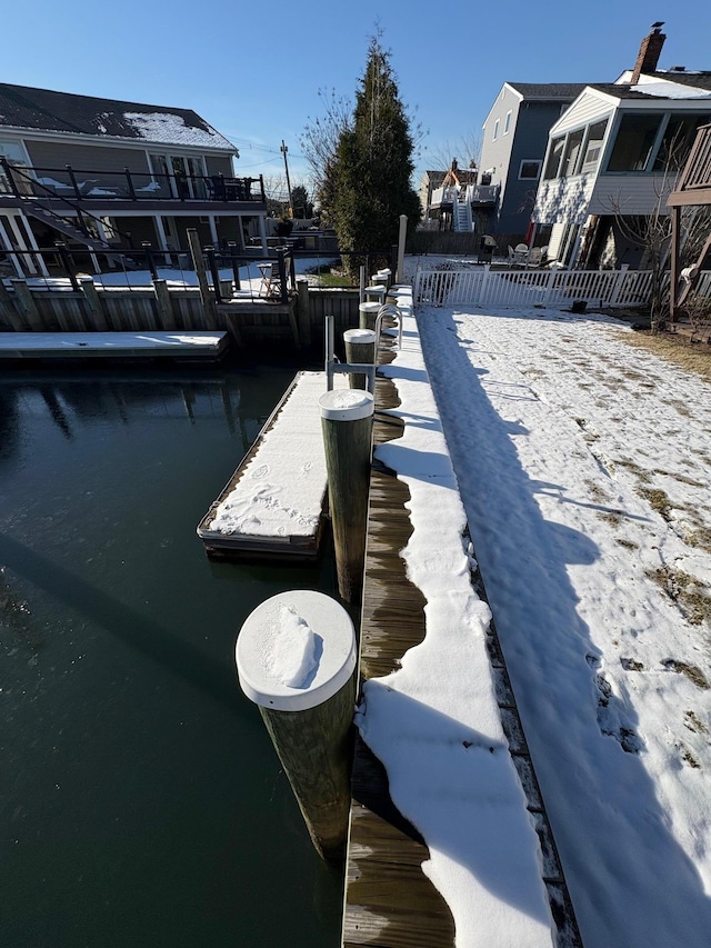 exterior space with a boat dock