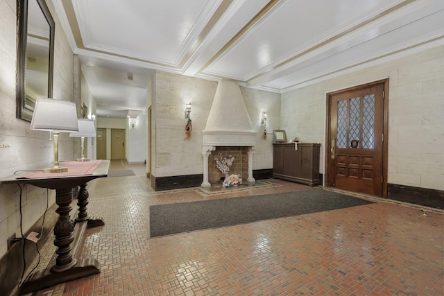 entrance foyer with ornamental molding