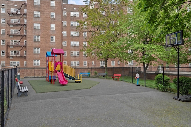 view of jungle gym