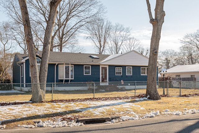 view of single story home