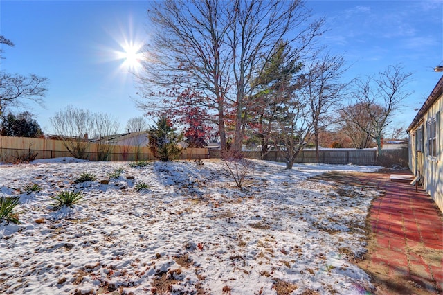 view of snowy yard