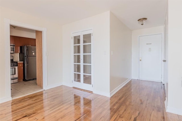 interior space featuring light wood-type flooring