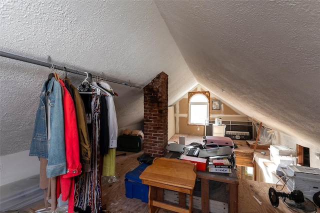 view of unfinished attic