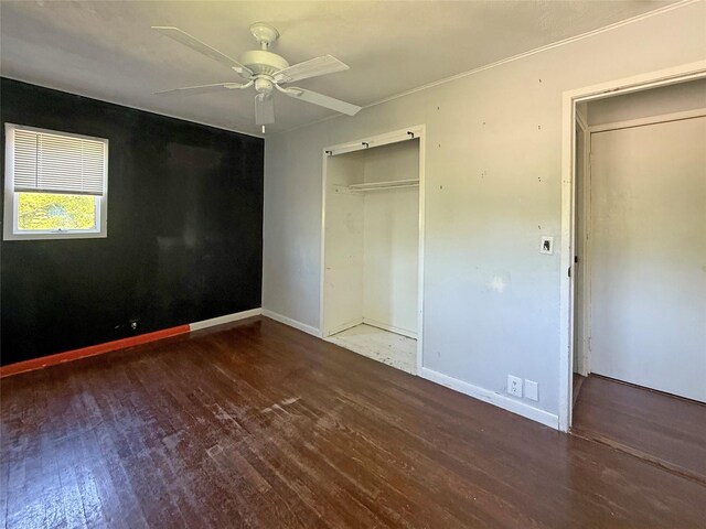 33 Birch Ct, Riverhead, NY 11901 - unfurnished bedroom featuring wood finished floors, baseboards, and a closet
