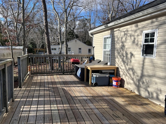 view of wooden deck