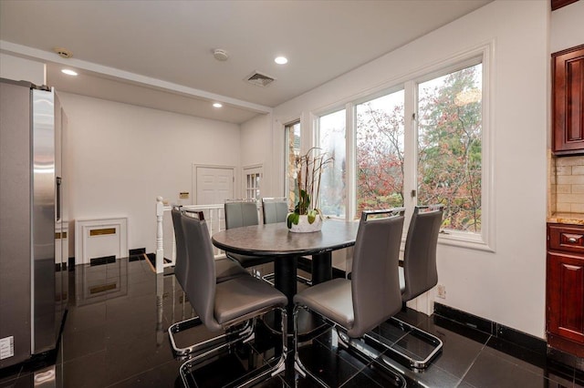 view of tiled dining room