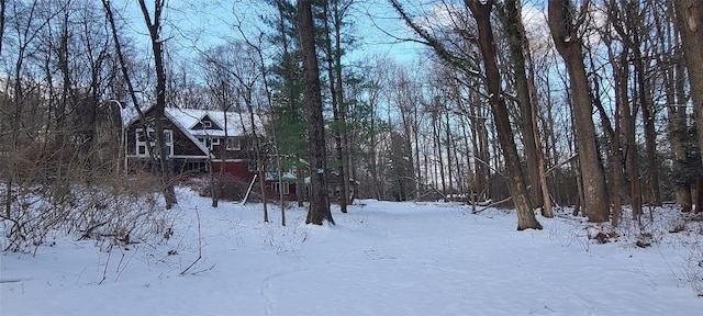 view of snowy yard