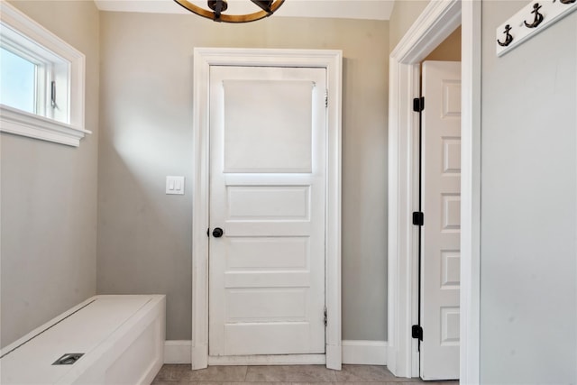 mudroom featuring light tile patterned floors