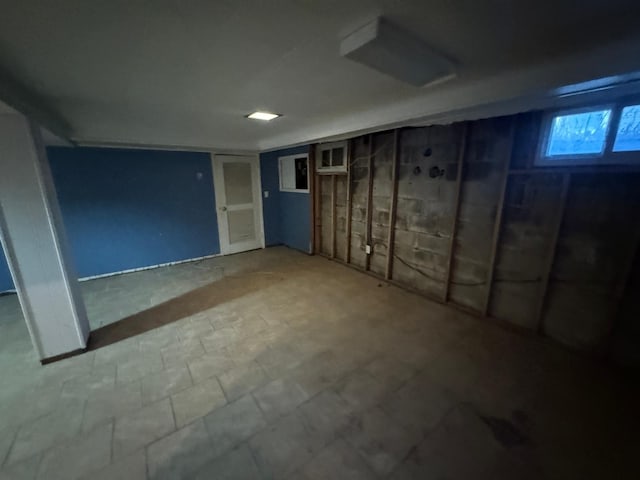 view of basement