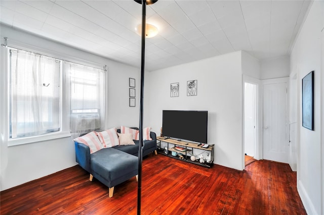 living room featuring hardwood / wood-style flooring and plenty of natural light