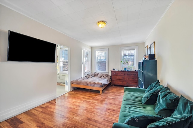 bedroom featuring hardwood / wood-style flooring