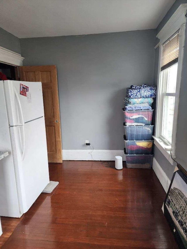 interior space featuring dark wood-type flooring