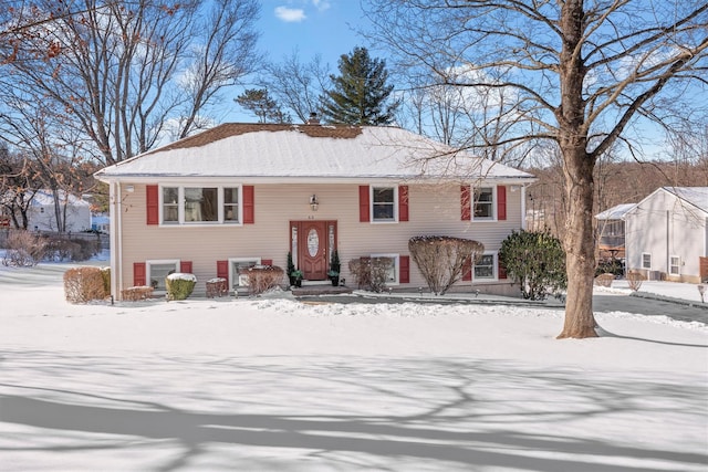 view of split foyer home