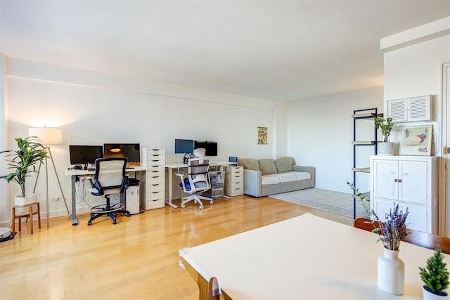 office featuring hardwood / wood-style floors