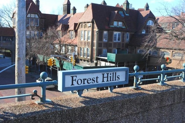 view of community sign