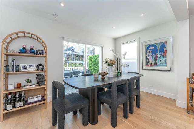 dining room featuring light wood-type flooring