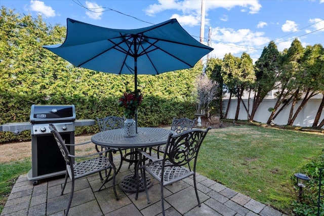 view of patio with grilling area