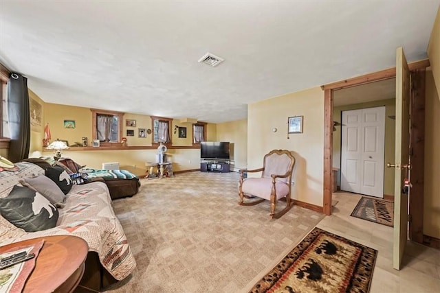 view of carpeted living room