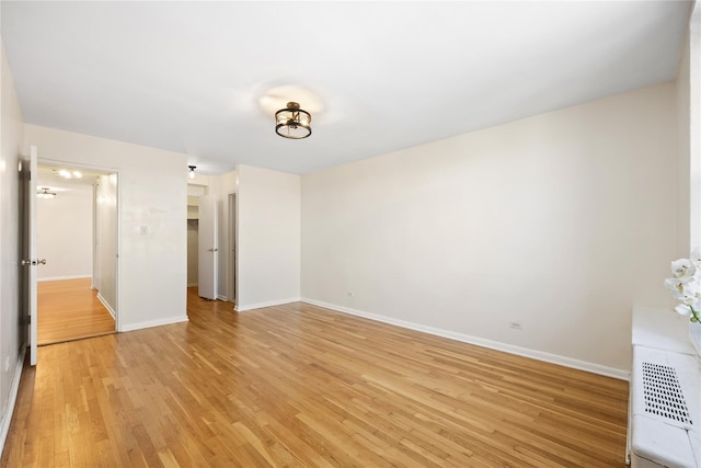 unfurnished bedroom featuring light hardwood / wood-style floors